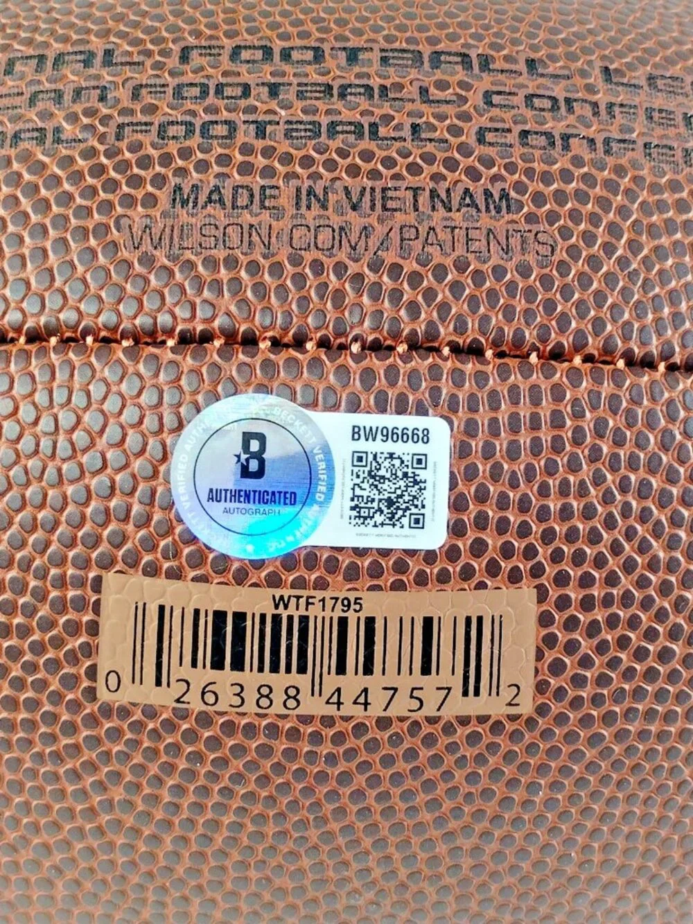 Ahman Green Signed Wilson NFL Football Packers Beckett BAS COA